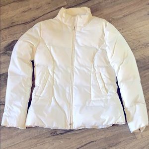 White bebe puffer coat